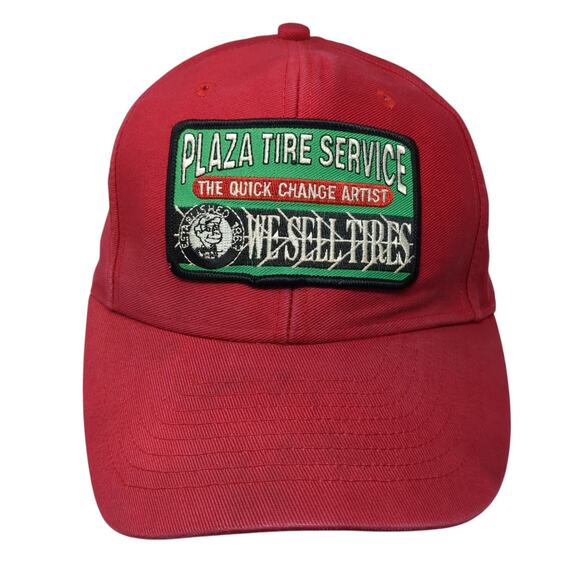 Plaza Tire Service We Sell Tires Snapback Cap Red One Size Adjustable Mohr's - Picture 1 of 10